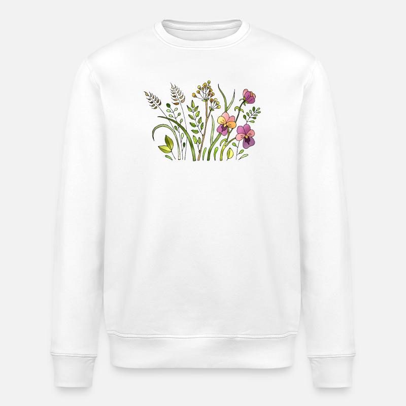 Blumen - Stanley/Stella Unisex Bio-Sweatshirt ROLLER - Weiß