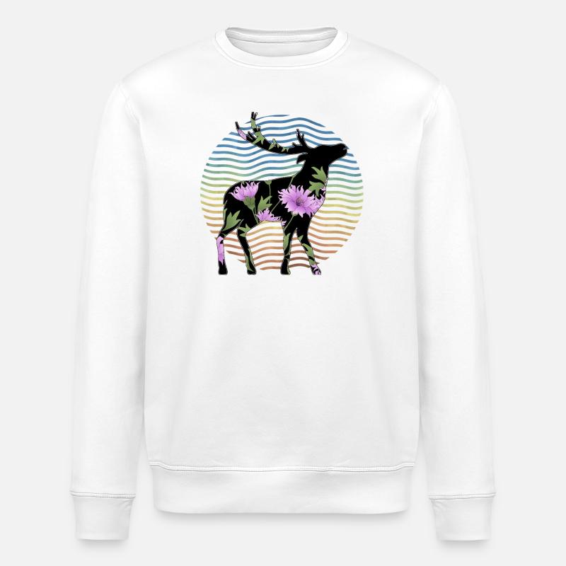 Hirsch - Stanley/Stella Unisex Bio-Sweatshirt ROLLER - Weiß