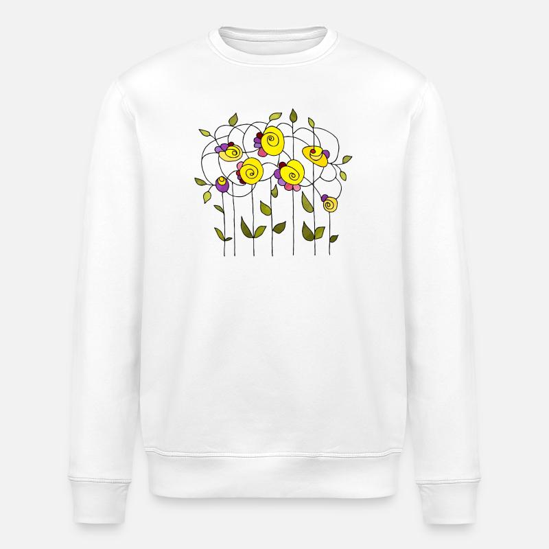 Blumen - Stanley/Stella Unisex Bio-Sweatshirt ROLLER - Weiß
