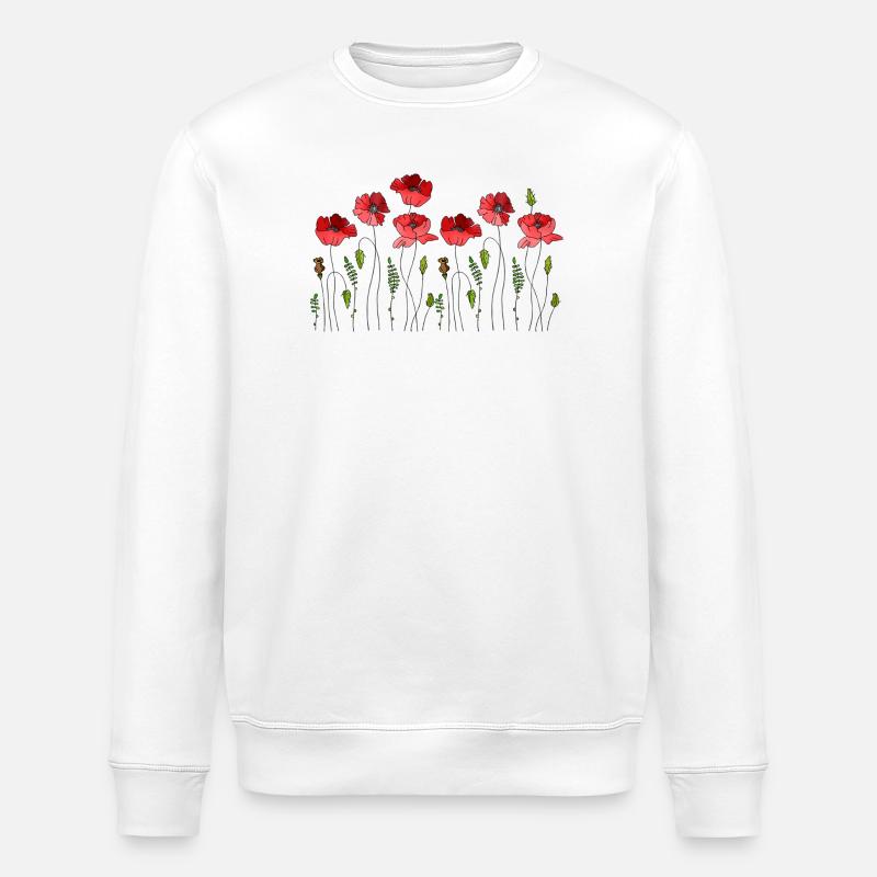 Blumen - Stanley/Stella Unisex Bio-Sweatshirt ROLLER - Weiß