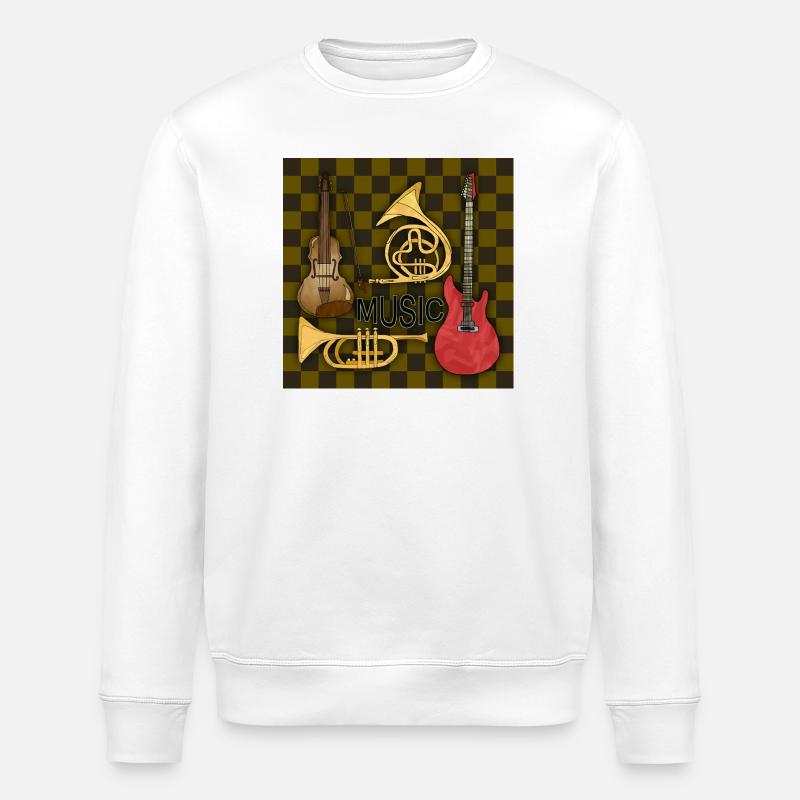 Musikinstrumente - Stanley/Stella Unisex Bio-Sweatshirt ROLLER - Weiß