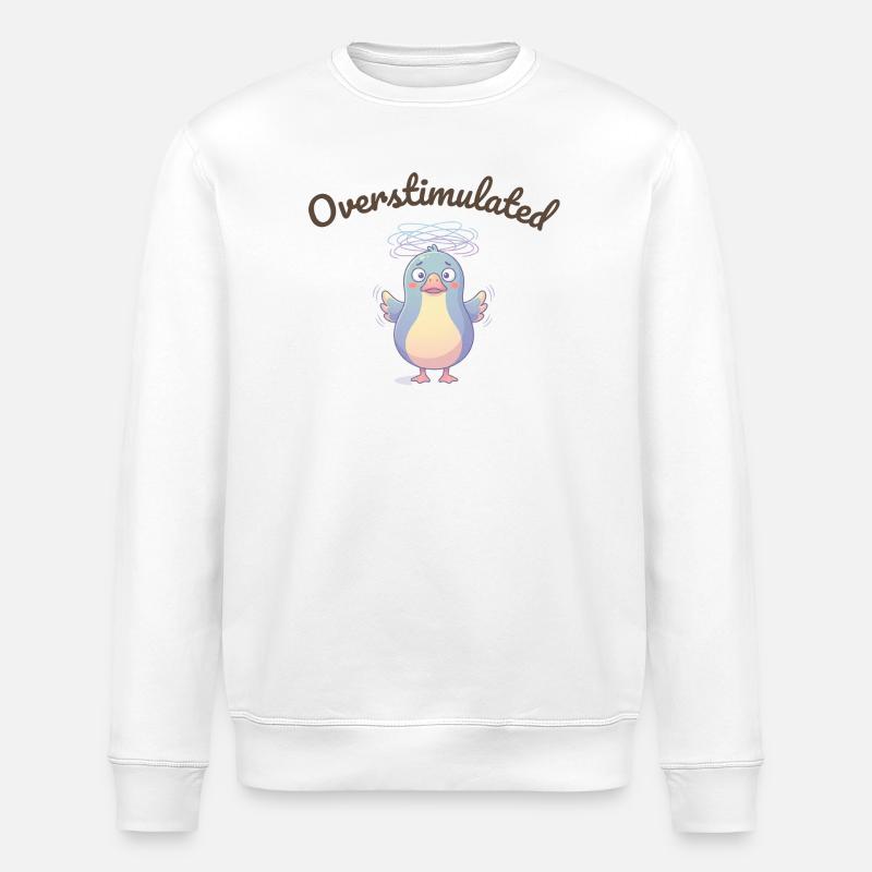Overstimulated Pingu Wirrwarr - Stanley/Stella Unisex Bio-Sweatshirt ROLLER - Weiß