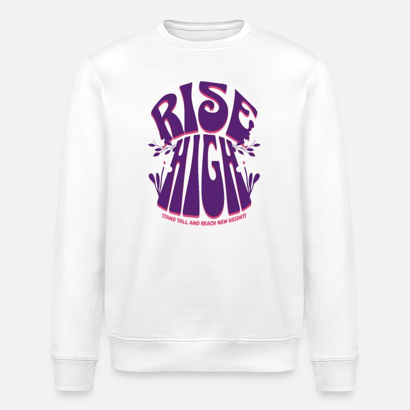 Élevez-vous: fleurs violettes - Sweat bio ROLLER Stanley/Stella Unisexe - blanc