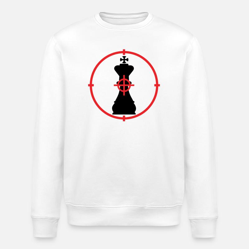 Tactical Checkmate King Target - Stanley/Stella ROLLER Unisex Organic Sweatshirt - white