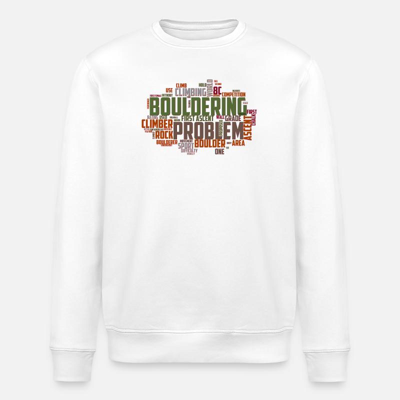 Nuage de mots de Boulder - Sweat bio ROLLER Stanley/Stella Unisexe - blanc