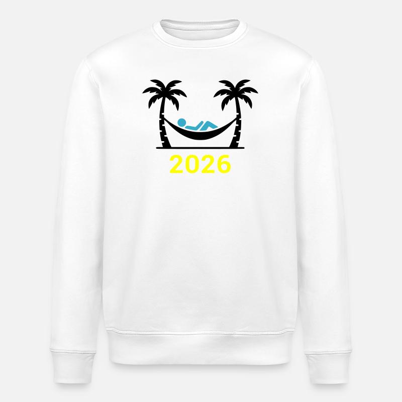 Hammock Palm Trees 2026 - Stanley/Stella ROLLER Unisex Organic Sweatshirt - white