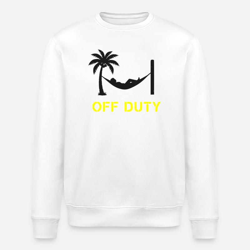 Hängematte Off Duty Spruch - Stanley/Stella Unisex Bio-Sweatshirt ROLLER - Weiß