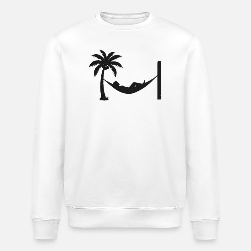 Hängematte Palme Chillen - Stanley/Stella Unisex Bio-Sweatshirt ROLLER - Weiß