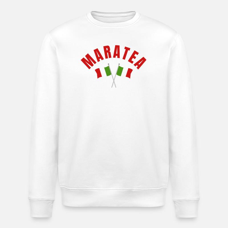 Maratea : drapeaux italiens croisés - Sweat bio ROLLER Stanley/Stella Unisexe - blanc