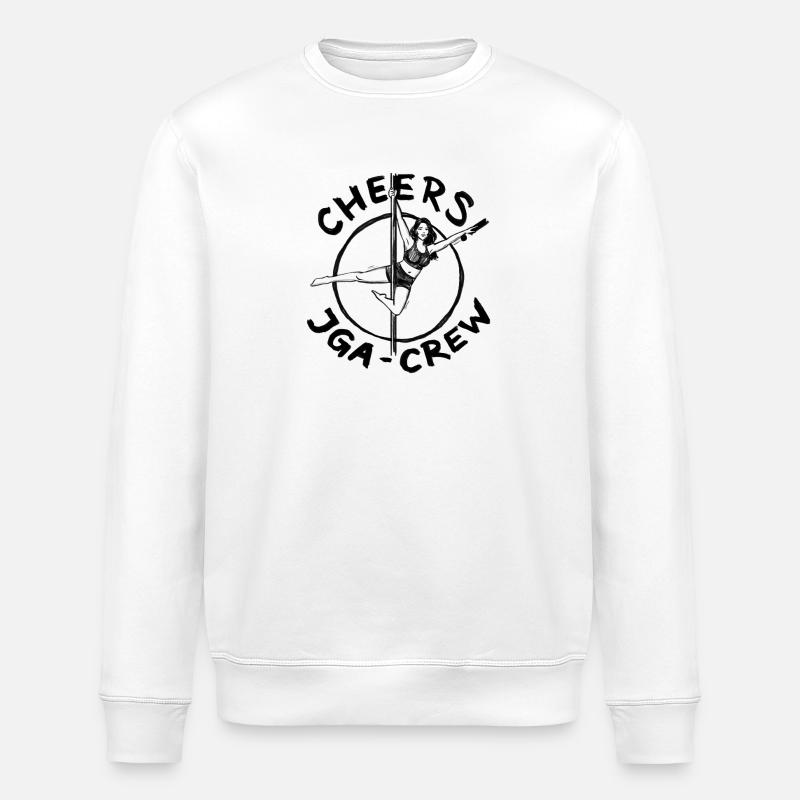 JGA: Cheers! Pole Dance – Illustration - Stanley/Stella Unisex Bio-Sweatshirt ROLLER - Weiß