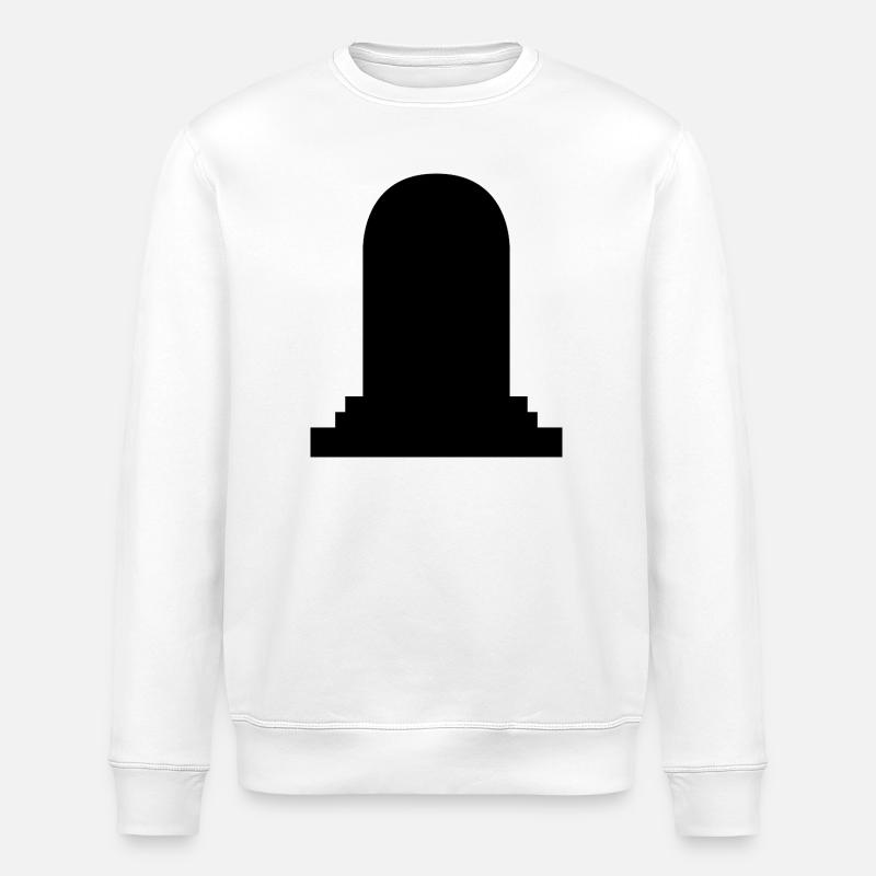 Pierre tombale - Sweat bio ROLLER Stanley/Stella Unisexe - blanc