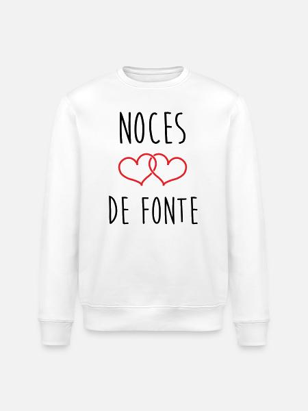 Fonte-Hochzeit 73 Jahre Ehe - Stanley/Stella Unisex Bio-Sweatshirt ROLLER - Weiß