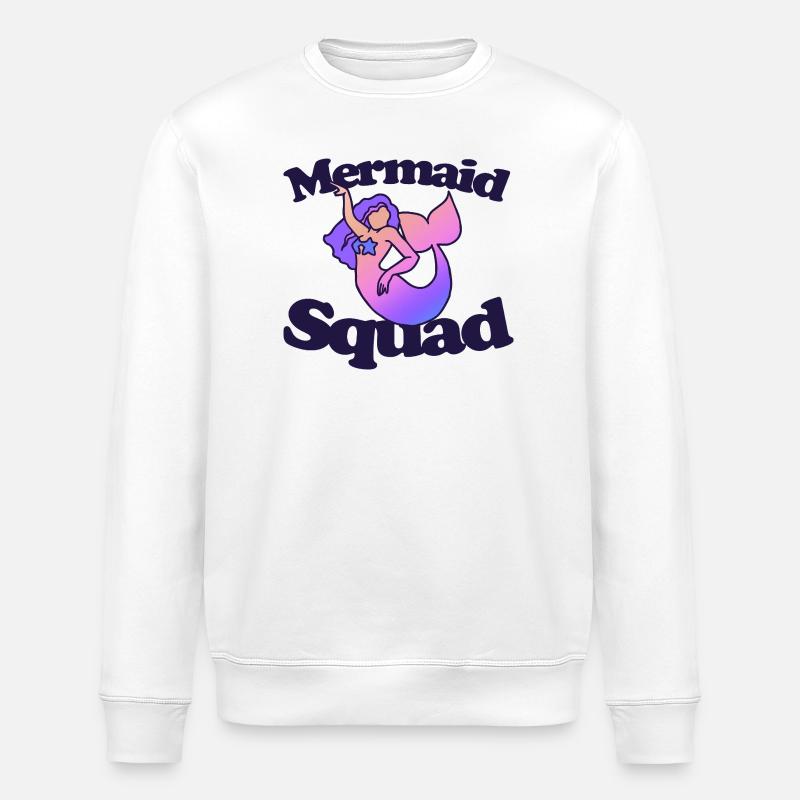 Mermaid Squad Gradient - Stanley/Stella ROLLER Unisex Organic Sweatshirt - white