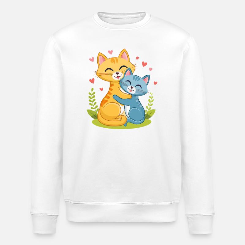 Kuschelkätzchen  - Stanley/Stella Unisex Bio-Sweatshirt ROLLER - Weiß