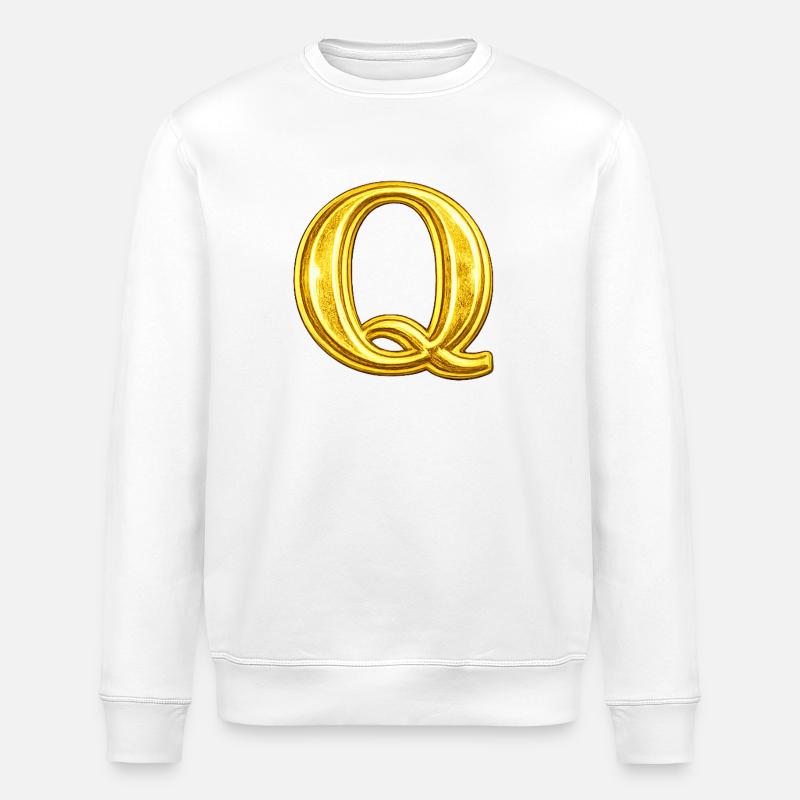 Emblème Q doré - Sweat bio ROLLER Stanley/Stella Unisexe - blanc