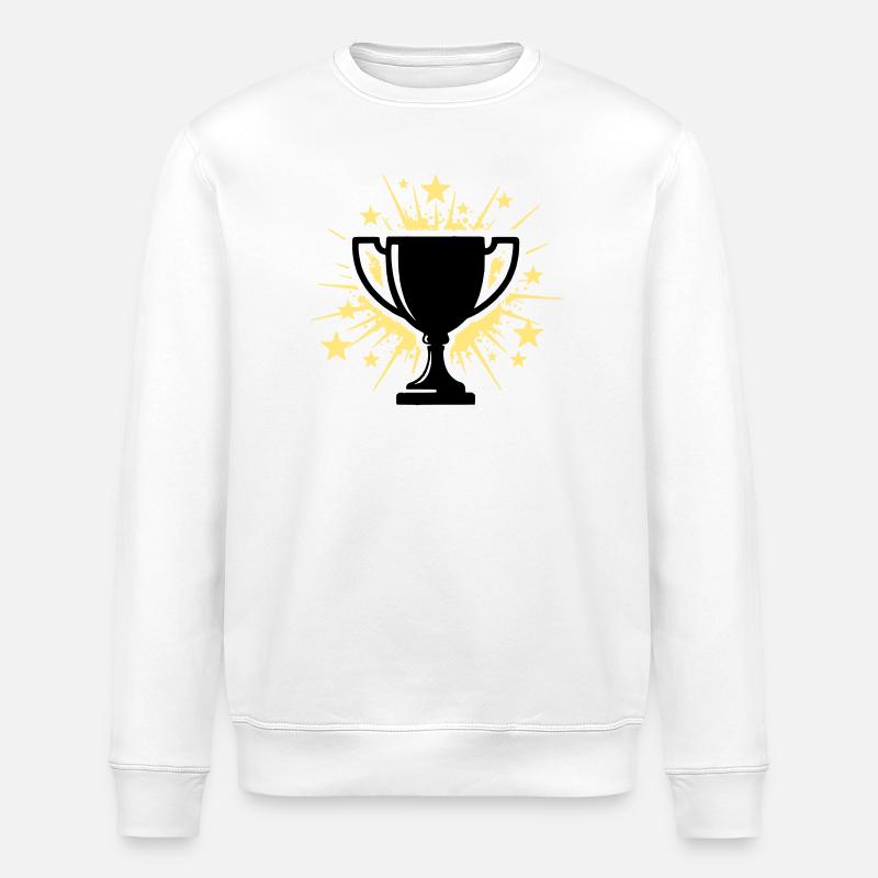 Pokal Sieger Trophäe Sterne - Stanley/Stella Unisex Bio-Sweatshirt ROLLER - Weiß