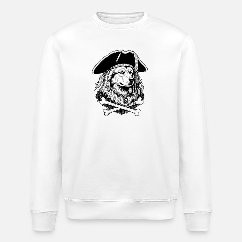 Eurasier | Pirate - Stanley/Stella Unisex Bio-Sweatshirt ROLLER - Weiß