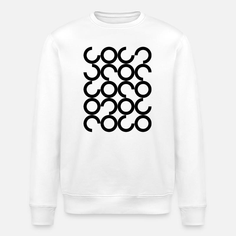 Motif de cercles géométriques - Sweat bio ROLLER Stanley/Stella Unisexe - blanc