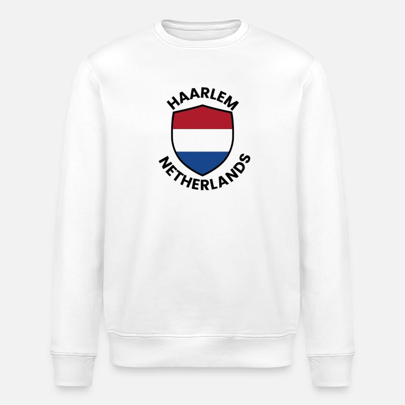 Bouclier des Pays-Bas de Harlem - Sweat bio ROLLER Stanley/Stella Unisexe - blanc