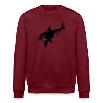 Killer whale - Stanley/Stella ROLLER Unisex Organic Sweatshirt - white - Front - Nik (191cm)