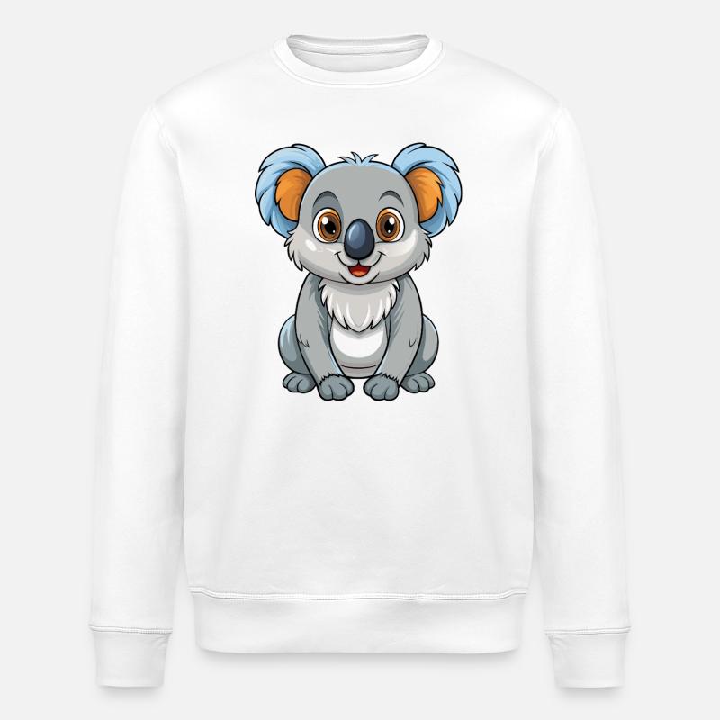 Koala - Stanley/Stella ROLLER Unisex Organic Sweatshirt - white