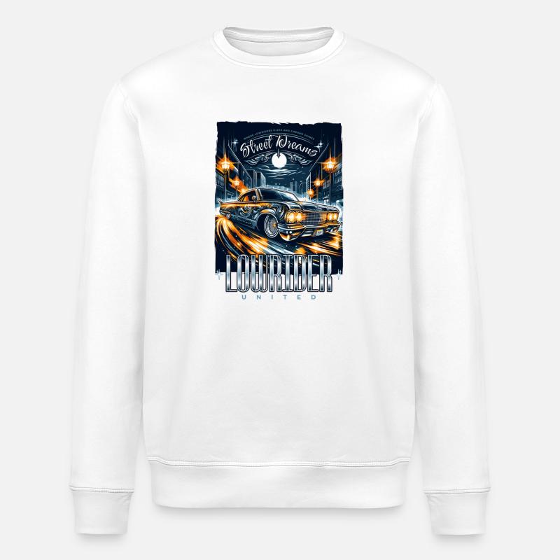 Street Dream Lowrider-Nächte - Stanley/Stella Unisex Bio-Sweatshirt ROLLER - Weiß