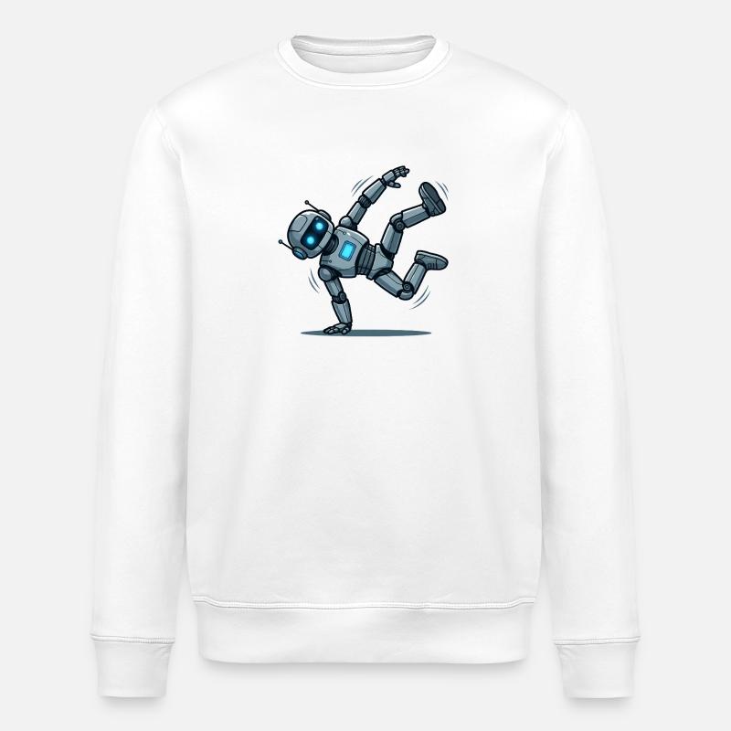 3 Le Robot Danseur Breakdance - Sweat bio ROLLER Stanley/Stella Unisexe - blanc