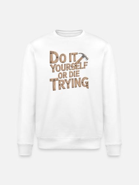 DIY Heimwerker T-Shirt - Stanley/Stella Unisex Bio-Sweatshirt ROLLER - Weiß