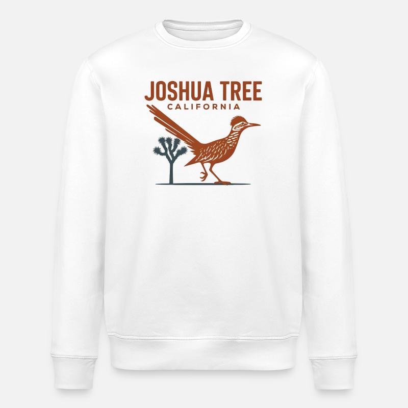 Joshua Tree Roadrunner Sunset - Stanley/Stella ROLLER Unisex Organic Sweatshirt - white
