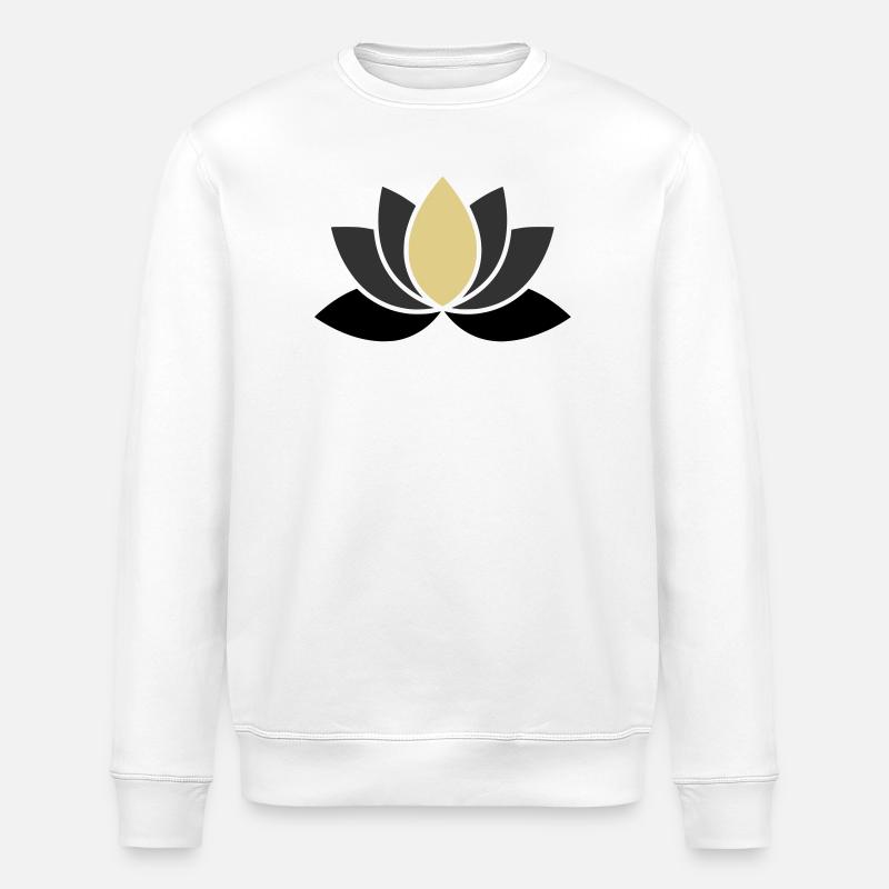  Edle Lotusblume Spa Wellness - Stanley/Stella Unisex Bio-Sweatshirt ROLLER - Weiß