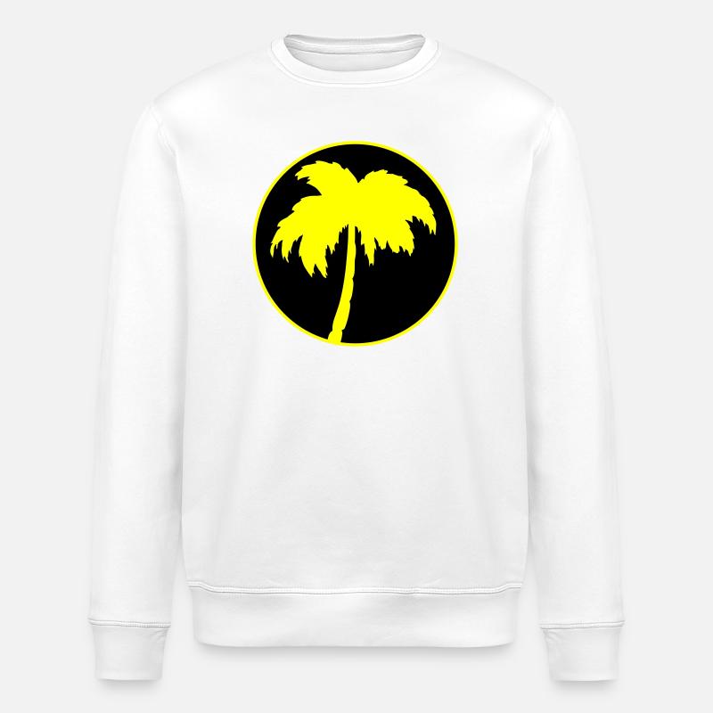 Palmiers - Sweat bio ROLLER Stanley/Stella Unisexe - blanc