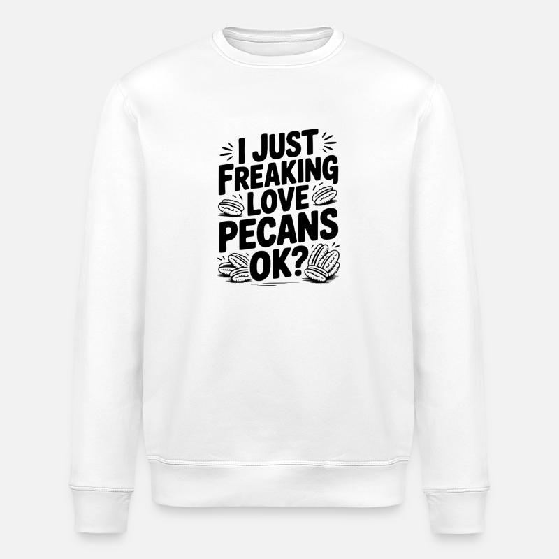 Ich liebe Pekannüsse einfach, okay? - Stanley/Stella Unisex Bio-Sweatshirt ROLLER - Weiß
