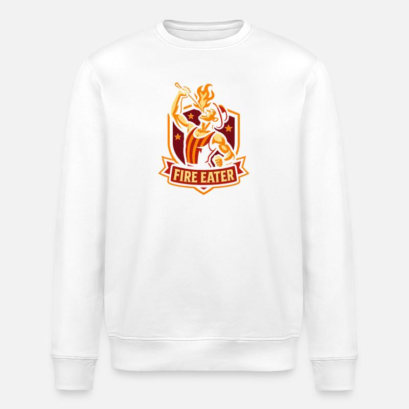 Cirque Cirque Drôle pour Enfants Mange-Feu - Sweat bio ROLLER Stanley/Stella Unisexe - blanc