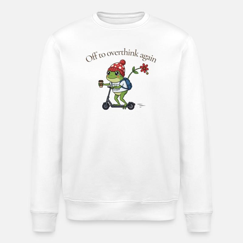 Toad-ally caffeinated Frosch - Stanley/Stella Unisex Bio-Sweatshirt ROLLER - Weiß