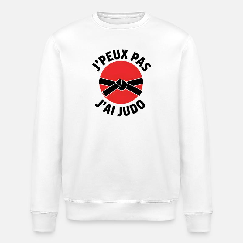J'peux pas Judo Emblème Rouge - Sweat bio ROLLER Stanley/Stella Unisexe - blanc