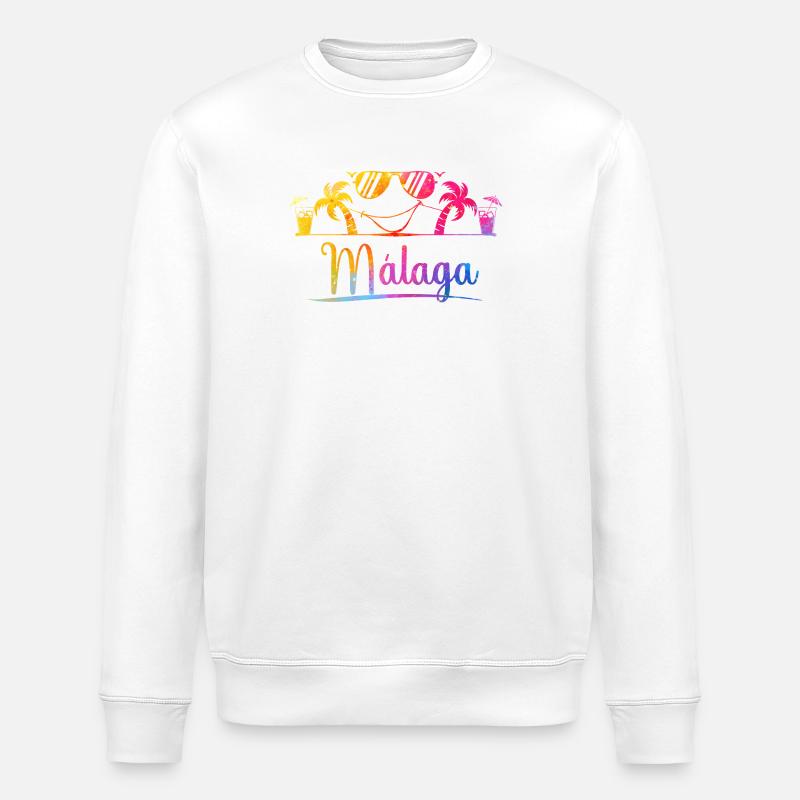 Málaga Tropenpalmen Sonnenbrille - Stanley/Stella Unisex Bio-Sweatshirt ROLLER - Weiß