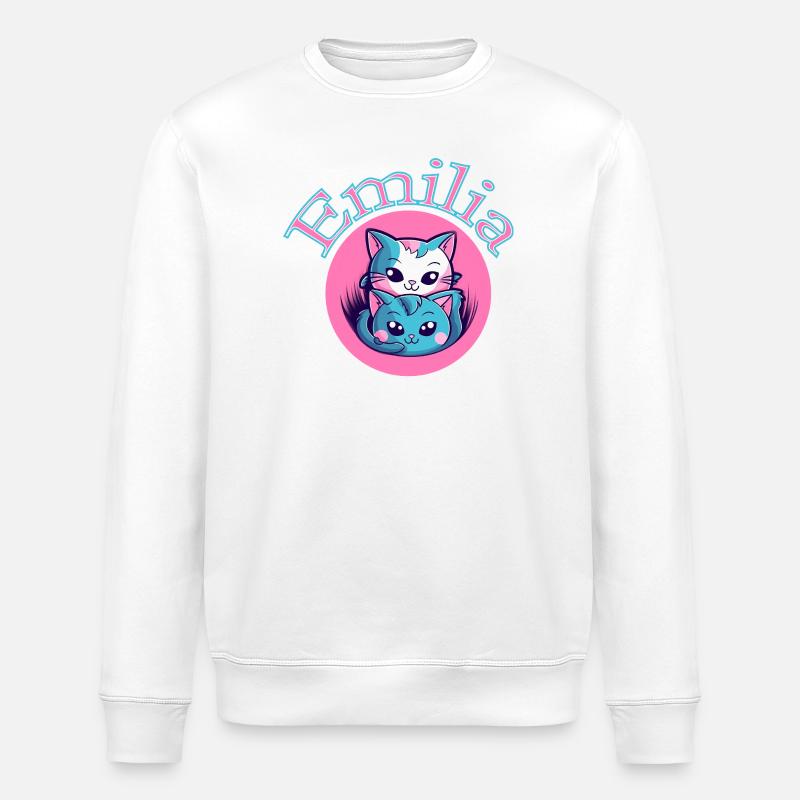 Emilia Katzenduett - Stanley/Stella Unisex Bio-Sweatshirt ROLLER - Weiß