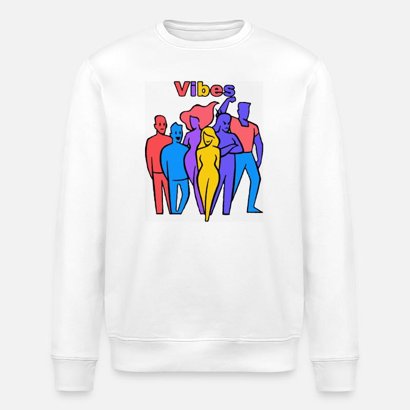 Silhouettes arc-en-ciel Vibes - Sweat bio ROLLER Stanley/Stella Unisexe - blanc