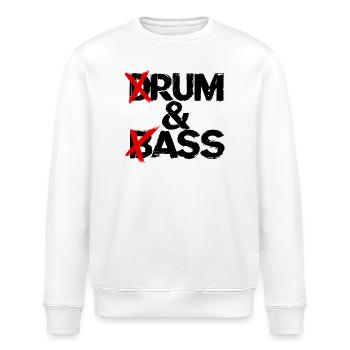 Drum & Bass / Rum & Ass Drummer Vintage Music - Stanley/Stella ROLLER Unisex Organic Sweatshirt - white - Front - Nik (191cm)