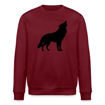 Howling wolf black - Stanley/Stella ROLLER Unisex Organic Sweatshirt - white - Front - Nik (191cm)