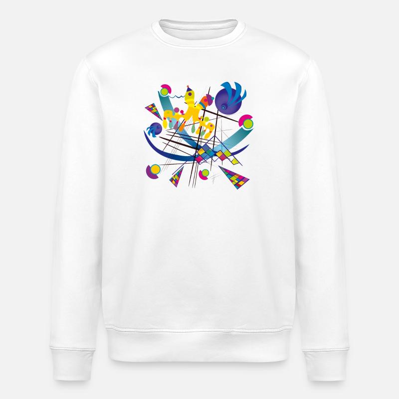 Wearable Art - Visual symphony - Stanley/Stella ROLLER Unisex Organic Sweatshirt - white