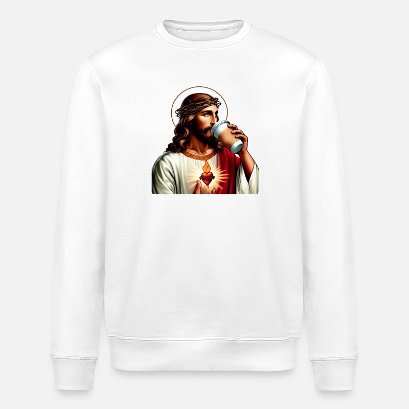 Cœur Sacré Café Moderne - Sweat bio ROLLER Stanley/Stella Unisexe - blanc