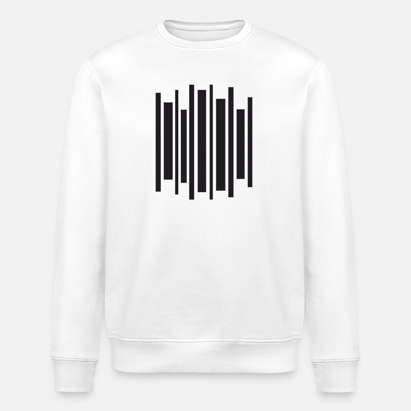 Geometrischer Equalizer-Impuls - Stanley/Stella Unisex Bio-Sweatshirt ROLLER - Weiß