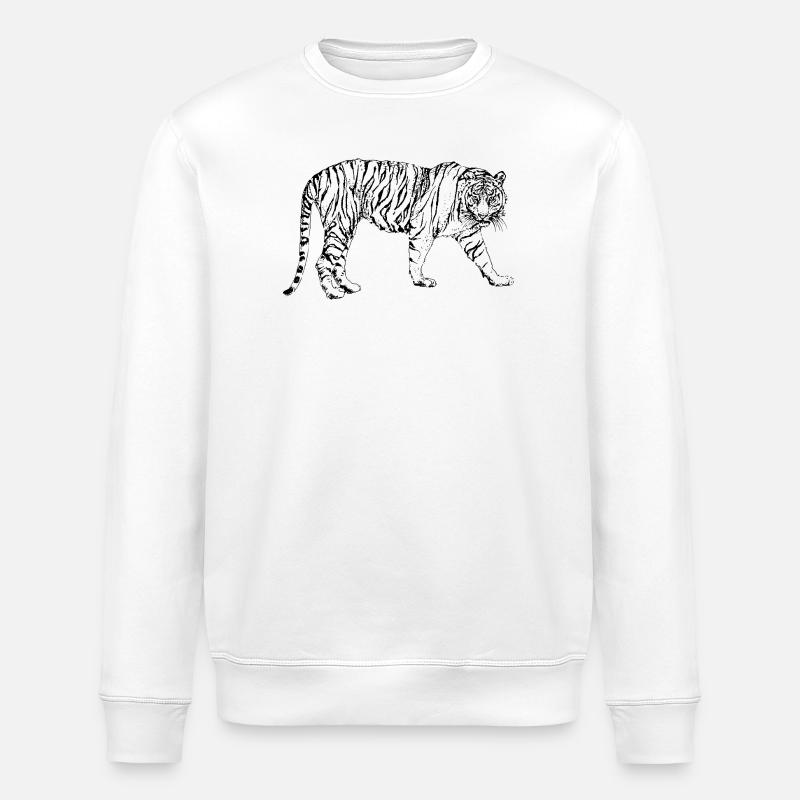 TIGER - Stanley/Stella Unisex Bio-Sweatshirt ROLLER - Weiß
