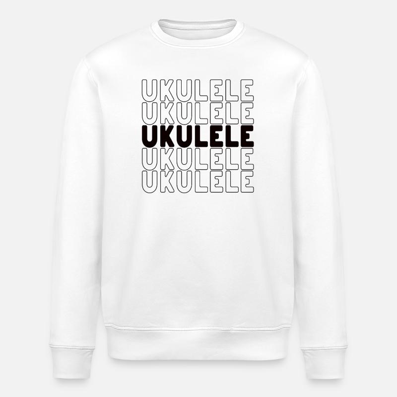 Typographie du ukulélé - Sweat bio ROLLER Stanley/Stella Unisexe - blanc