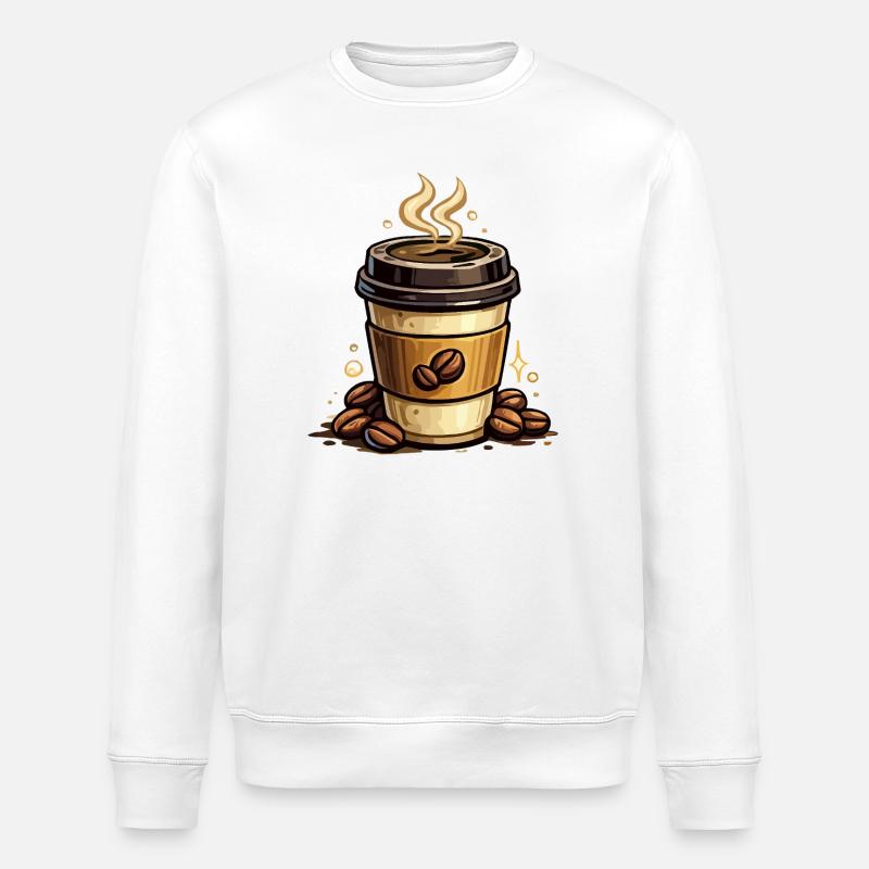 Tasse d’art à café - Sweat bio ROLLER Stanley/Stella Unisexe - blanc