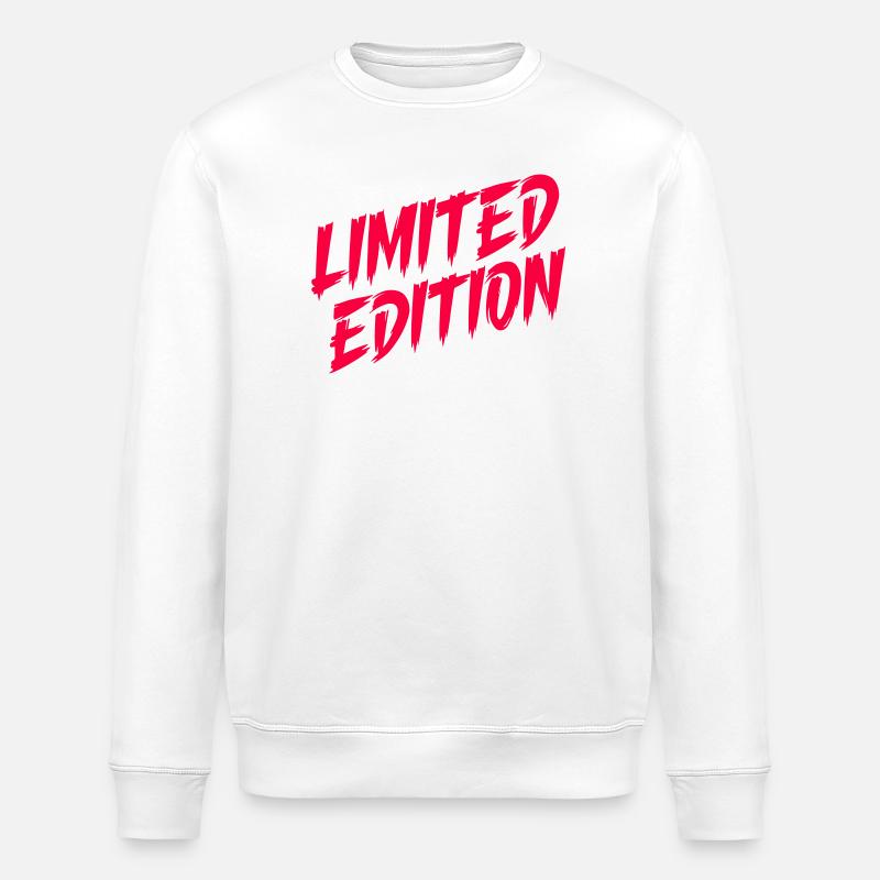 Limitierte Edition Neon Pinseltext - Stanley/Stella Unisex Bio-Sweatshirt ROLLER - Weiß