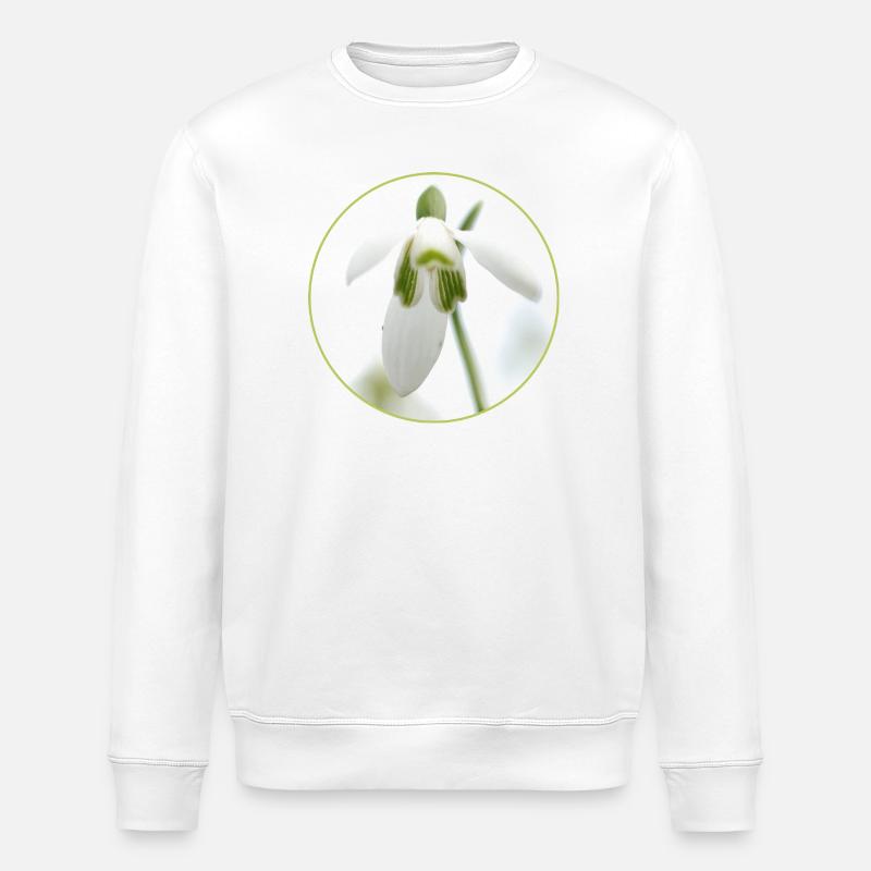 Source de la Fleur de Perce-Neige - Sweat bio ROLLER Stanley/Stella Unisexe - blanc