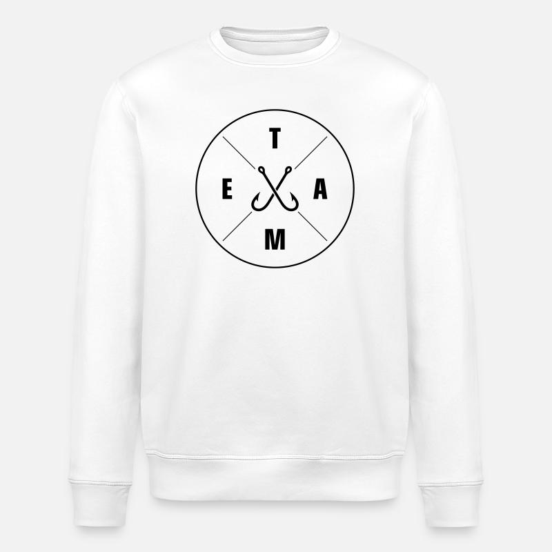 Fishing Team Angeln - Stanley/Stella Unisex Bio-Sweatshirt ROLLER - Weiß