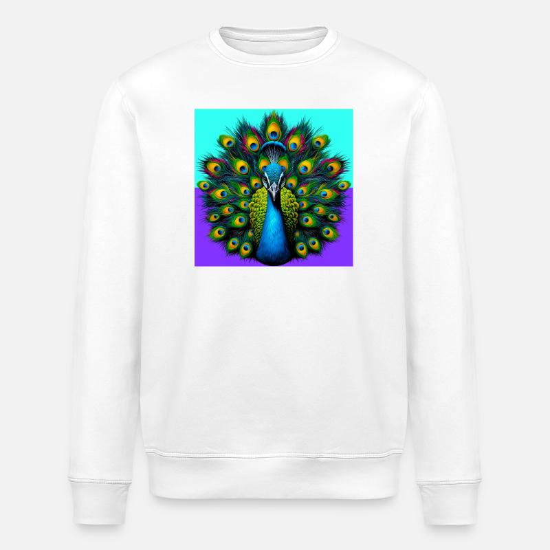 Pfau - Stanley/Stella Unisex Bio-Sweatshirt ROLLER - Weiß